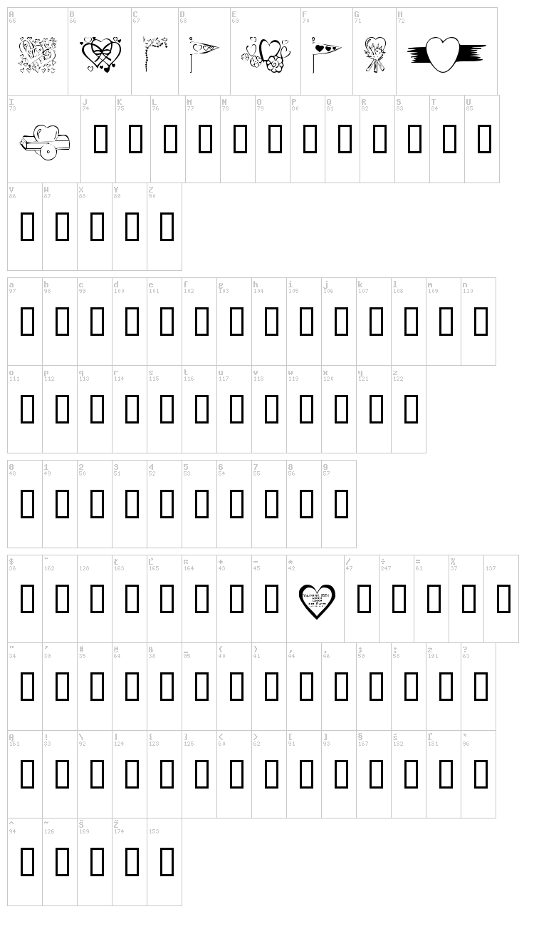 KR Valentines 2006 Nine font map